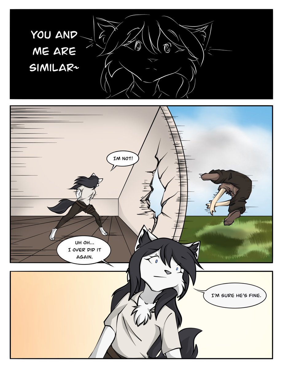 KatieKnightfall's tweet photo. Every Page is going to be an experiment 🧪

Unwelcome reminder, Page 5

#furry #furryart #webcomic https://t.co/T42Tnz4Ly8