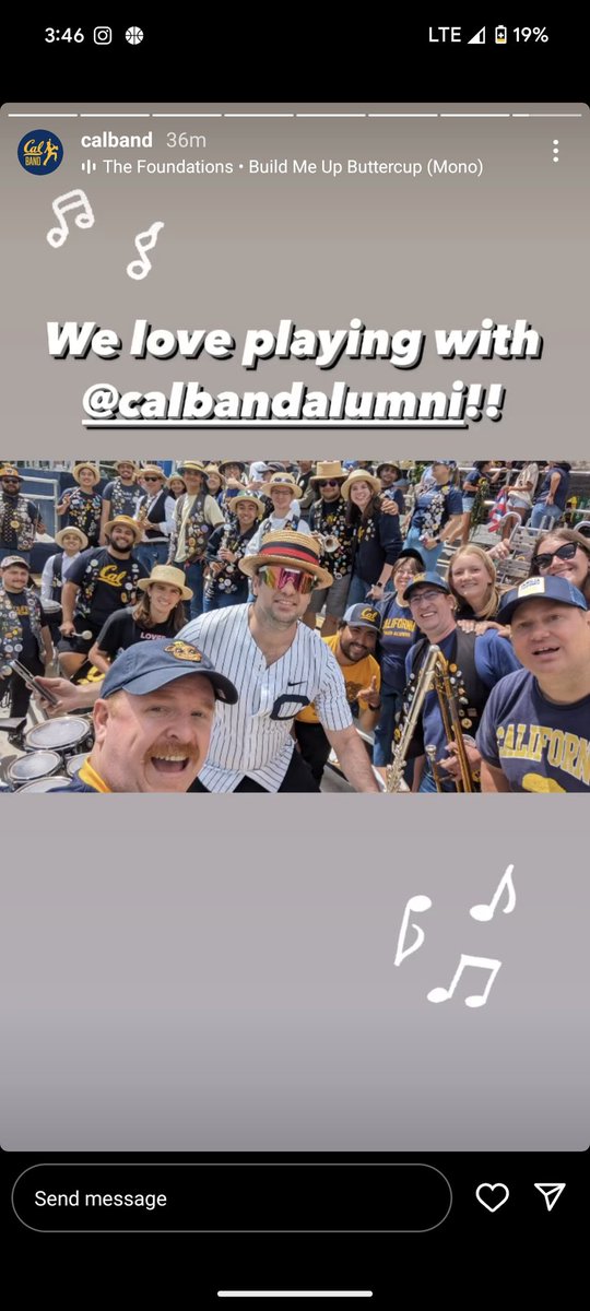 Cal band used our victory selfie!!