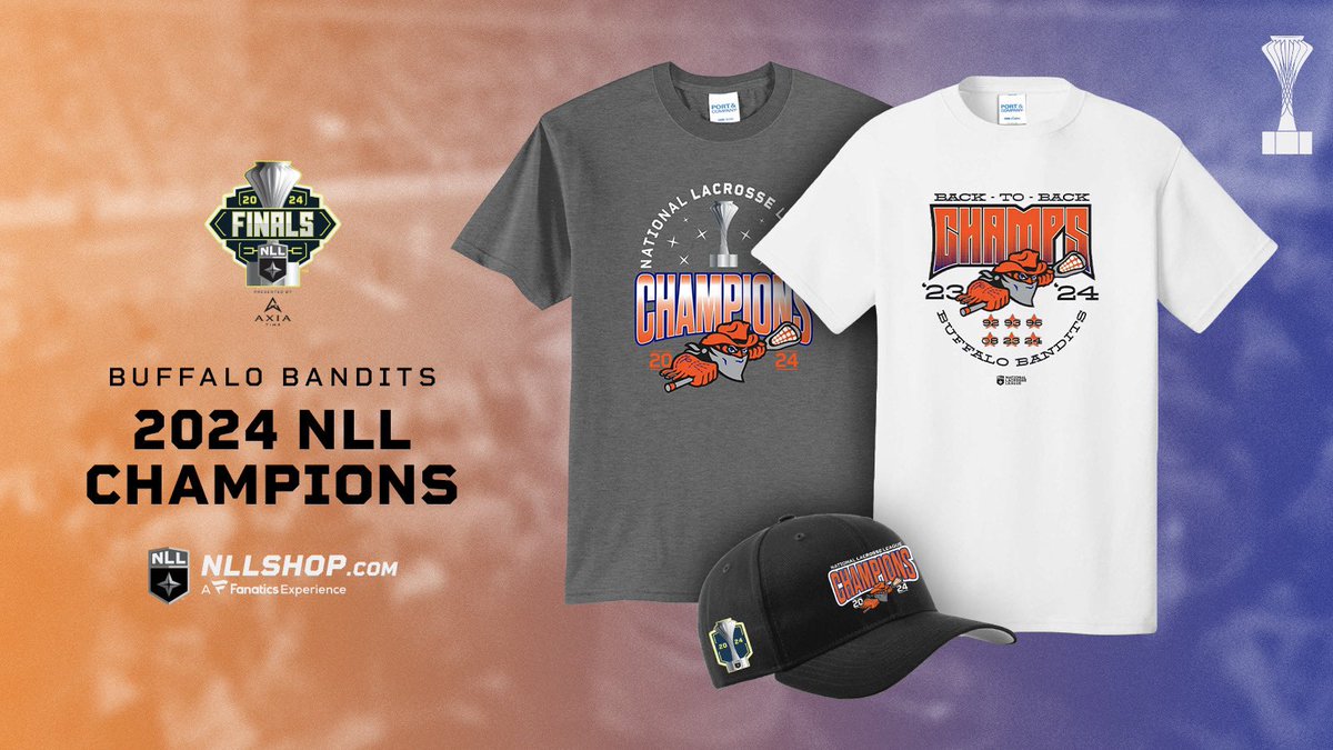 To purchase the official on-field Buffalo Bandits championship merch, head to NLLShop.com now!