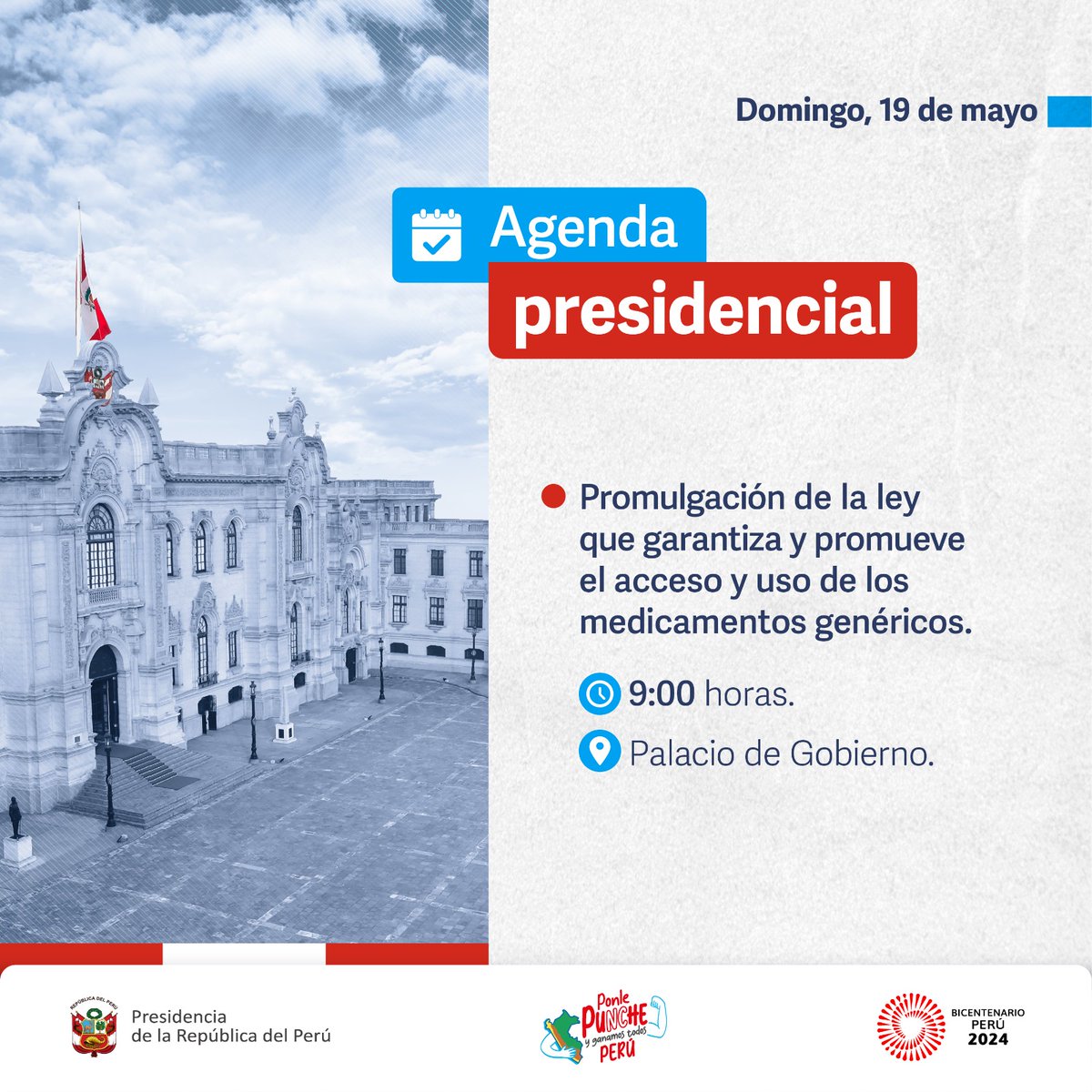🇵🇪 #AgendaPresidencial | La presidenta Dina Ercilia Boluarte Zegarra participa en la ceremonia de promulgación de la ley que garantiza y promueve el acceso y uso de los medicamentos genéricos.  #PonlePunchePerú 💪 #BicentenarioPerú2024