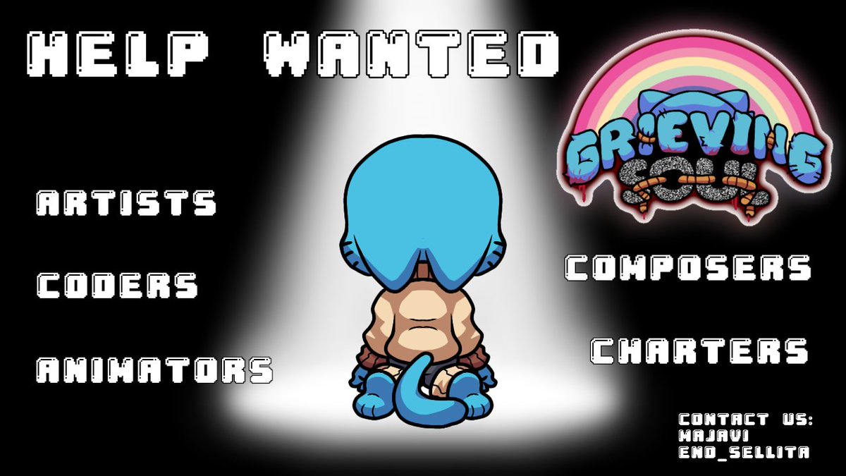 - Grieving Soul.

- We are looking for help for a one shot. 
- Pixel Icarus.