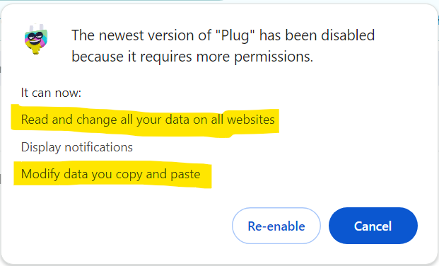 @plug_wallet Why are these new permissions required?