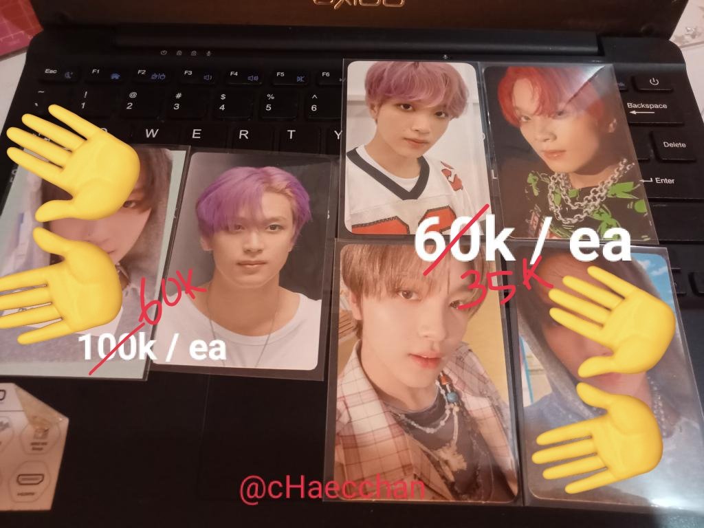 help rt 
wts / want to sell aab haechan
 
mau habisin isi binder:( pls take 
inc all 
dom Bandar Lampung 

t. want to sell wts Haechan candy ay yo mumo tc trading card hoodie 2 baddies laundry tds japan screenx the movie sg season greeting