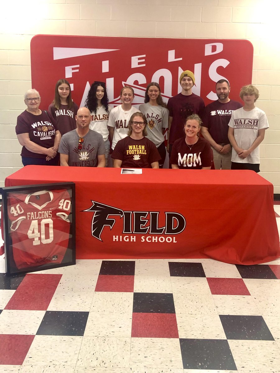 Field High School's Brady McCoy recently announced his commitment to continue his academic and football careers at Walsh University. Congratulations!