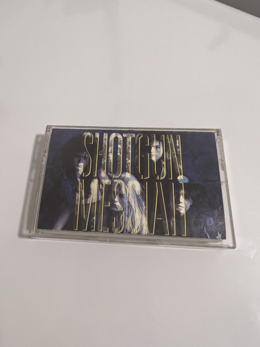 Yet another one of my old cassettes from back in the day.  Here is Shotgun Messiah’s debut. And I like this one more than Second Coming. #OldCassettes #MetalTwitter #ShittyWayToListenToMusic