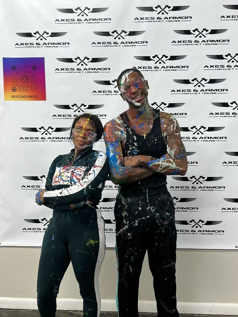 These two surely had fun at our Spring Lake splatter paint room! Why don’t you come on down and check it out? 🎨‼️

#axesandarmor #faync #fay #fayettevillenc #springlakenc #raefordnc #ftbragg #fortbragg #ftliberty #fortliberty #axethrowing #pool #poolleague #ladiesnight