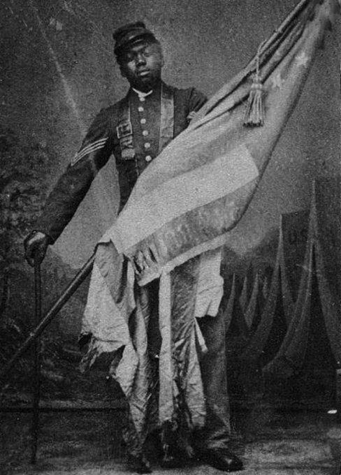 On this day in 1900, Civil War veteran William Carney becomes the first African-American to be awarded the Medal of Honor. The former Virginia slave is decorated for saving his regiment's colors during the 1863 Battle of Fort Wagner.