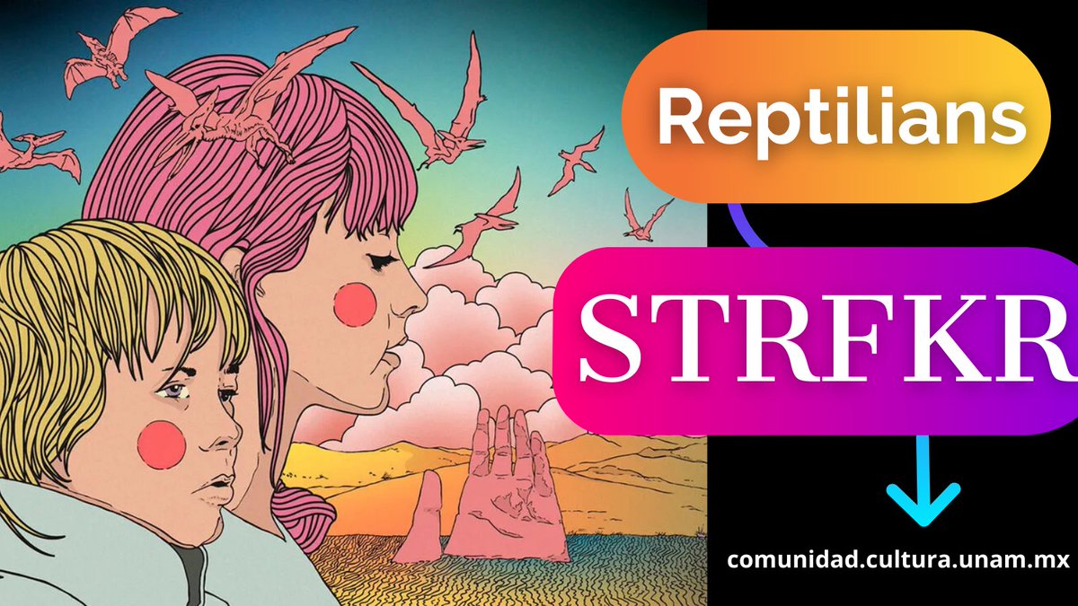 ¡Date un respiro con Reptilians! El tercer álbum de #STRFKR. En 12 tracks escucharás letras de Joshua Hodges, que pueden parecer un poco algo apocalipticas, pero musicalmente no suenan nada deprimentes. Escucha y #sumapuntos con tu reseña en comunidad.cultura.unam.mx