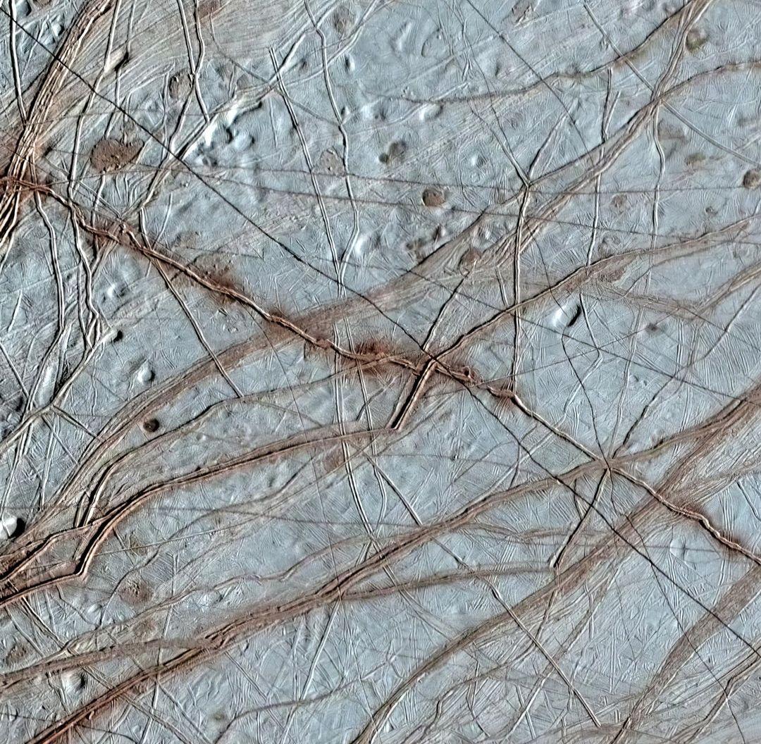 Closest image ever taken of Europa (Jupiter’s moon) . 📸 NASA