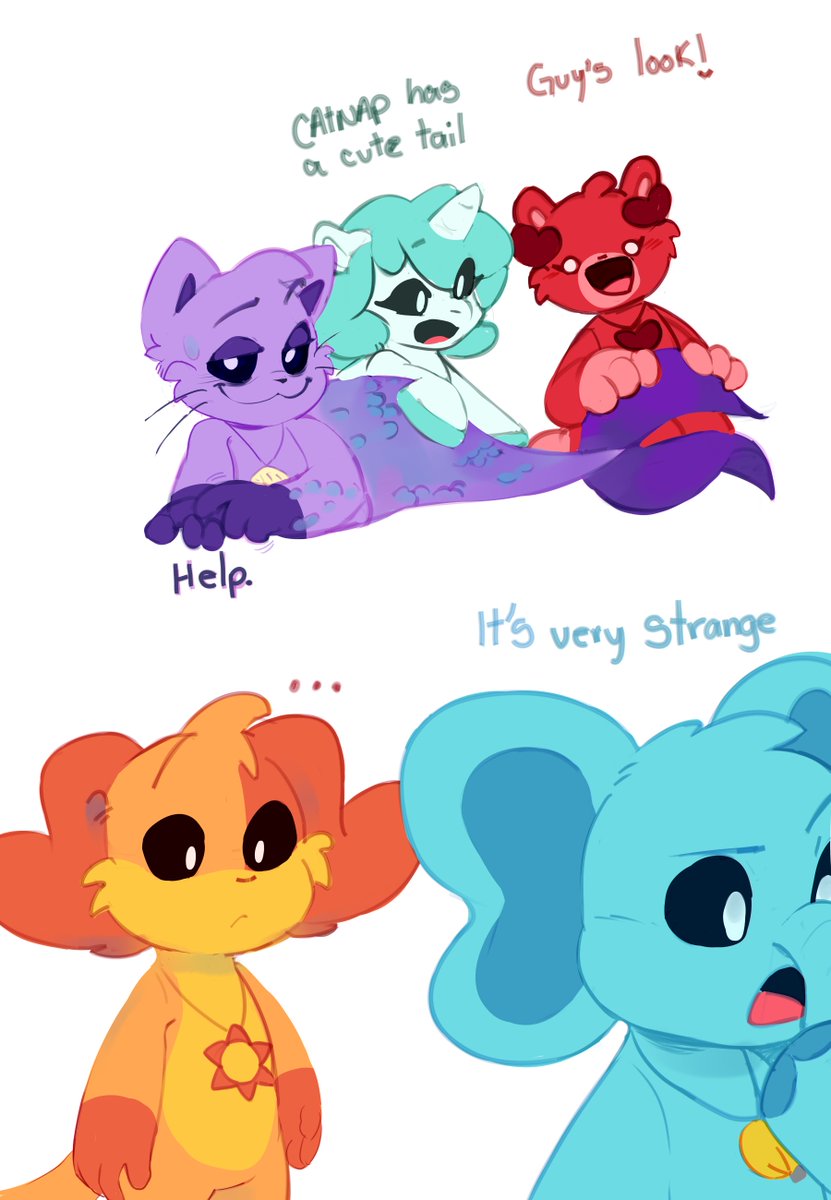 KidamenaQ's tweet image. FISHNAP 🐟🐱 
it's too close 💀...
#PoppyPlaytimeChapter #SmilingsCrittersAU #SmilingsCritters #dogday #catnap #comic #dibujodigital #fantasia #parati