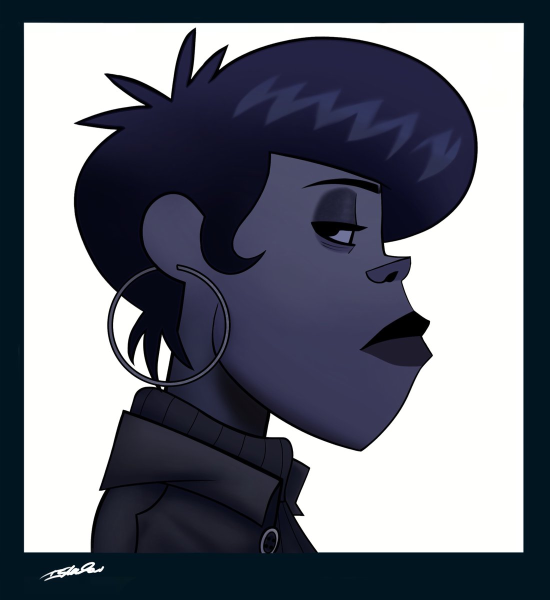 I had to scroll all the way back to November but I REDREW HER DD SIDE PROFILE-

#Gorillazoc #Gtwt #digitalart