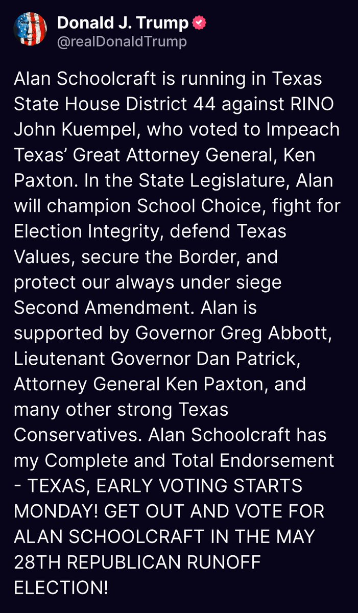 Alan Schoolcraft is running in Texas State House District 44 against RINO John Kuempel, who voted to Impeach Texas’ Great Attorney General, Ken Paxton. In the State Legislature, Alan will champion School Choice, fight for Election Integrity, defend Texas Values, secure the