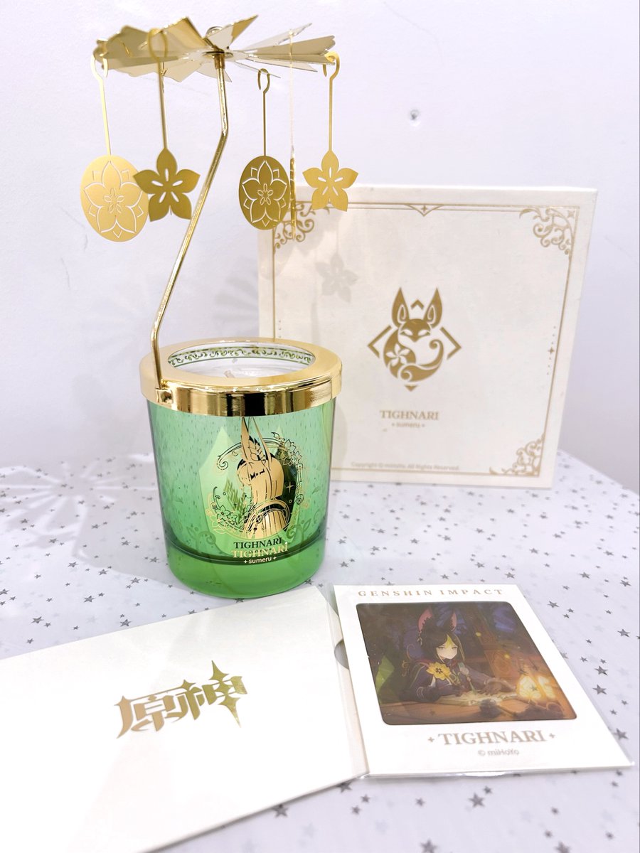 商品紹介》 #原神 ティナリ アロマキャンドルセット 箱を開けた瞬間