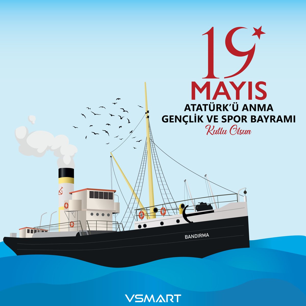 vsmartbt's tweet photo. Ulu Önder Mustafa Kemal Atatürk'ün Samsun'a çıkarak bağımsızlık meşalesini yaktığı bu anlamlı günü ve gençlerimize armağan ettiği bayramı coşkuyla kutluyoruz. 19 Mayıs Atatürk'ü Anma Gençlik ve Spor Bayramı kutlu olsun!
#19Mayıs #vSmart https://t.co/xhrkioLrlj