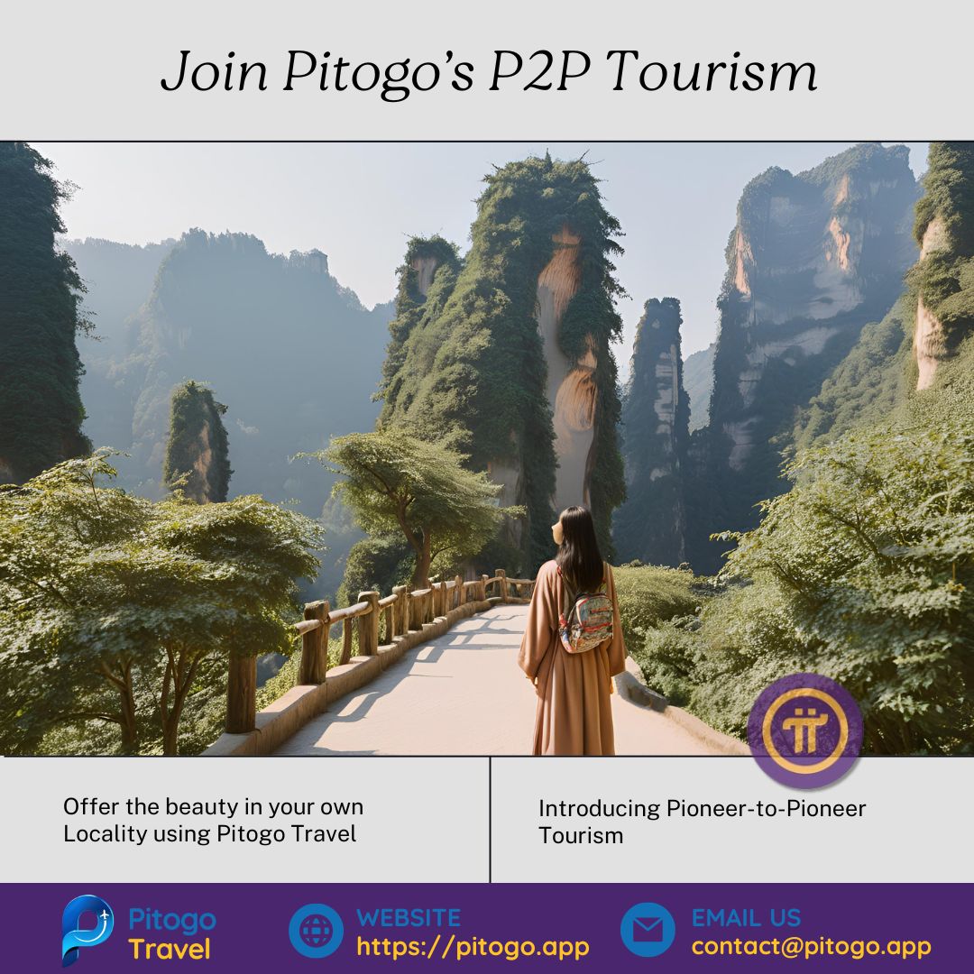Ready for authentic adventures? Embrace P2P Tourism with Pitogo Travel! Design tours that showcase hidden gems of your community, earn rewards in Pi, and create genuine connections with travelers. Join the movement today! 🌍✨

#PitogoTravel #P2PTourism #EarnPi #AdventureAwaits