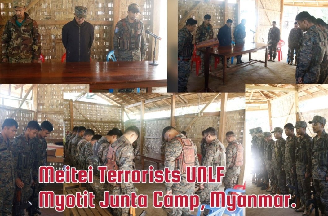 Myotit camp was a base for #Meitei militants UNLF. They concert with #ArambaiTenggol orchestrated #ManipurViolence resulting in the death of 200+ #Kuki_Zo civilians.Reports say #Meitei CM Biren Singh seeks to infiltrate them in #Manipur as PDF & KNA-B attack their camps.