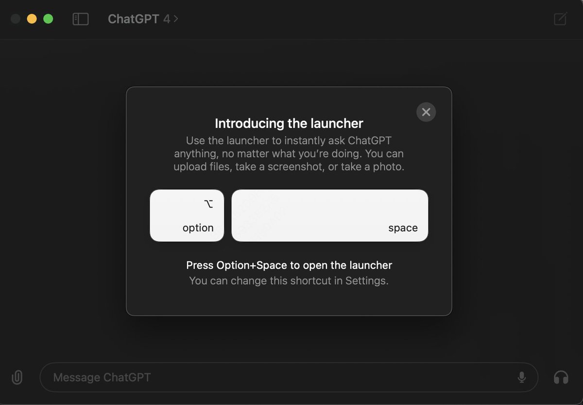A new method unlocked the #ChatGPT Mac client: During the loading phase, after logging in but before entering the main program, press Command + Q to force quit the application. Then restart the ChatGPT application, and you can go straight in. It's truly bizarre.