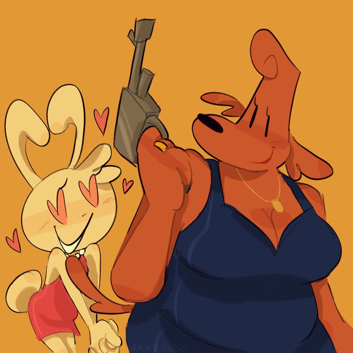 I still don’t know how to draw guns without a reference 
#SamandMax