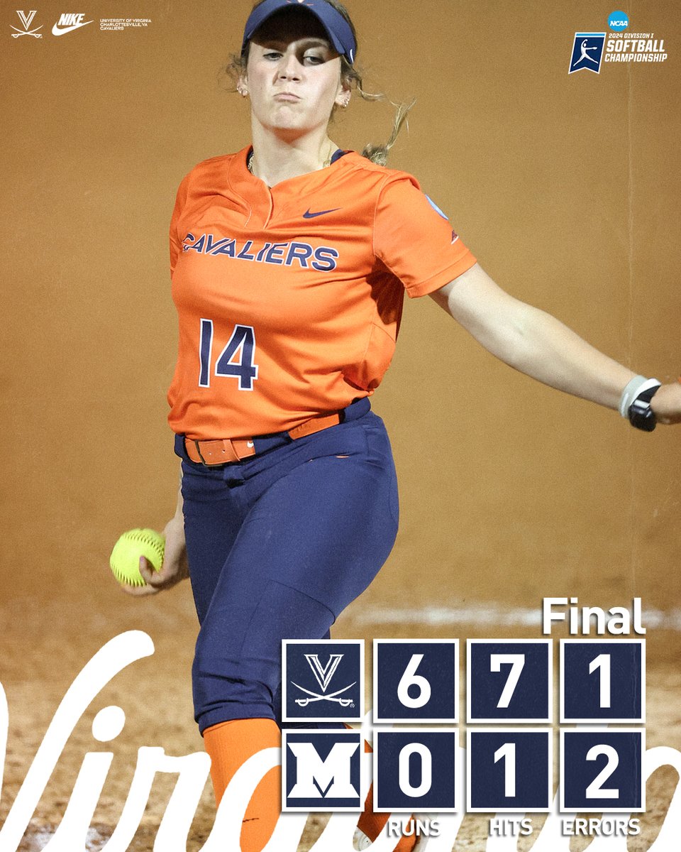 Hoos after dark! It's another shutout and we're play advance to Sunday! #GoHoos | #OnTheRise | #HoosNext