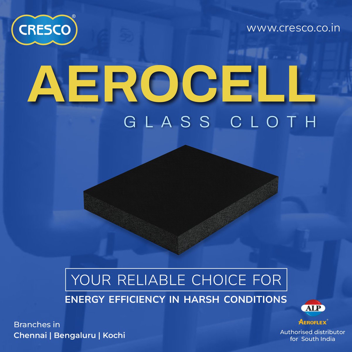 Cresco_india's tweet photo. AEROCELl-GC is your go-to solution for energy-efficient insulation
#cresco #crescoindustrialproducts #hvac #AEROFLEX #AEROCELLGC #VersatileSolution #InsulationTechnology #ALP #ThermalInsulation #IndustrialInsulation #InnovativeMaterials #chennai #kochi #bengaluru https://t.co/Nc4DTeQ7Me