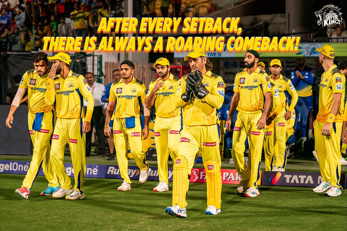 ChennaiIPL's tweet photo. With renewed spirits, we shall return. 🦁🫂

#EndrendrumYellove 🦁💛 https://t.co/f6tREIHNPZ
