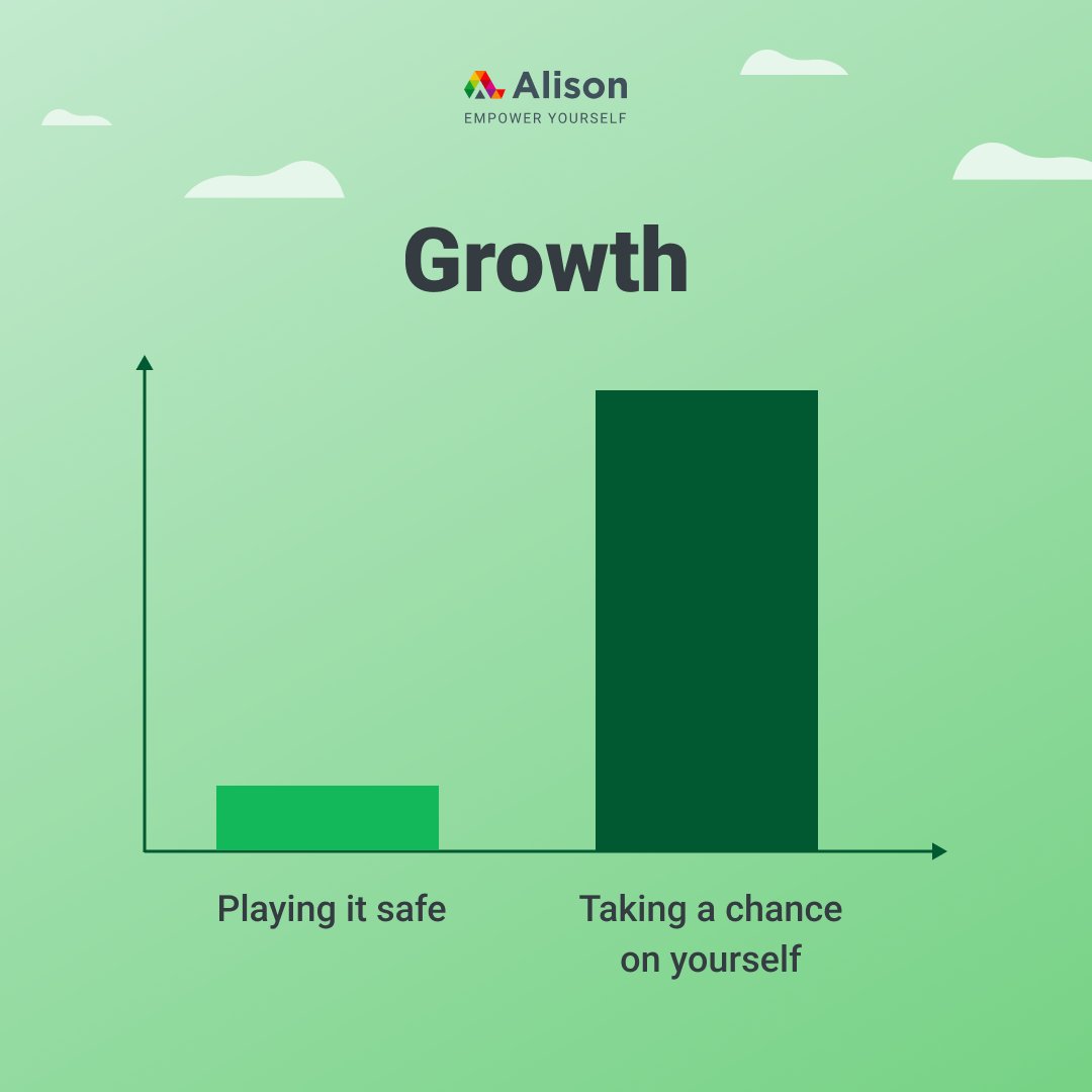 Don't settle for playing it safe when you can reach new heights by just believing in yourself. ✨ Explore our free online courses & #EmpowerYourself - ow.ly/E1wT50RHVmJ. #GrowthMindset #FreeOnlineCourses #Learning #CareerGrowth #Career #Learning #FreeEducation #Alison