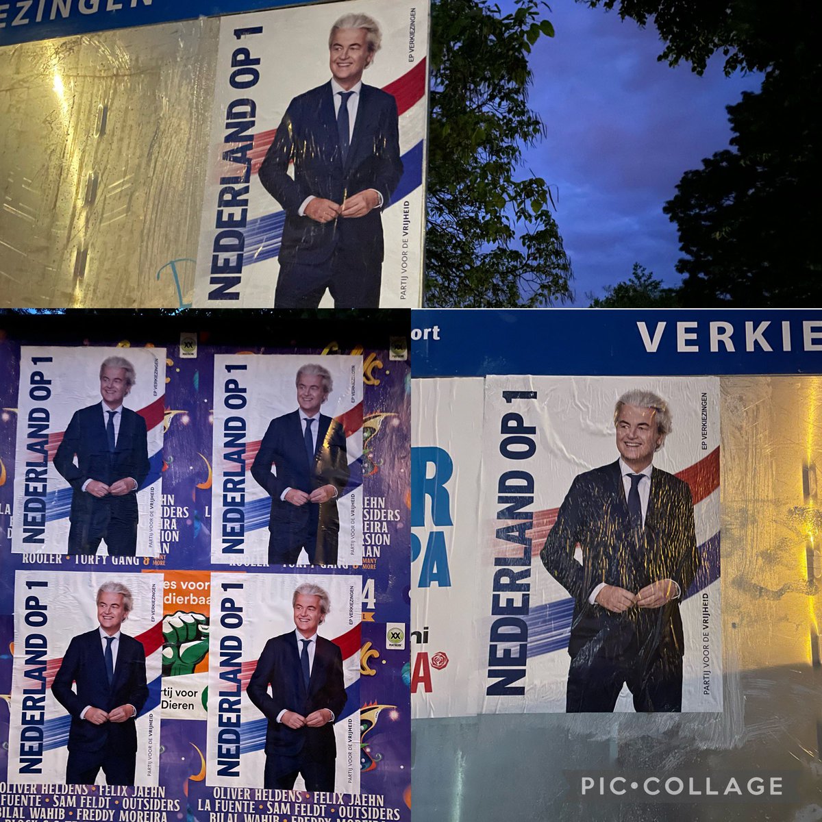 Vanochtend weer vroeg op pad om PVV verkiezingsposters te plakken in het mooie Gelderland! #PVV #StemPVV #NederlandOp1