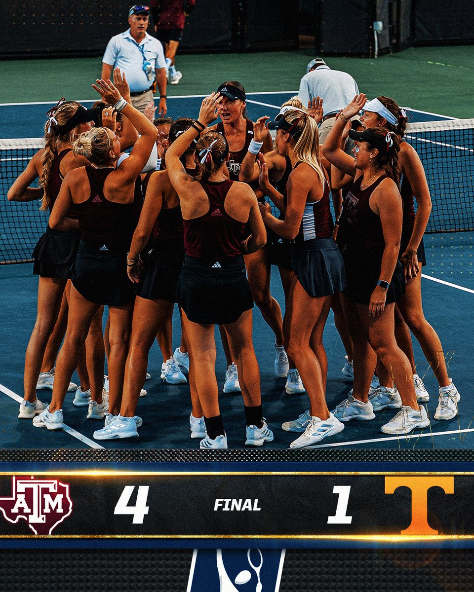 AGGIES ARE GOING TO THE NATTY! 👍 @AggieWTEN | #NCAATennis