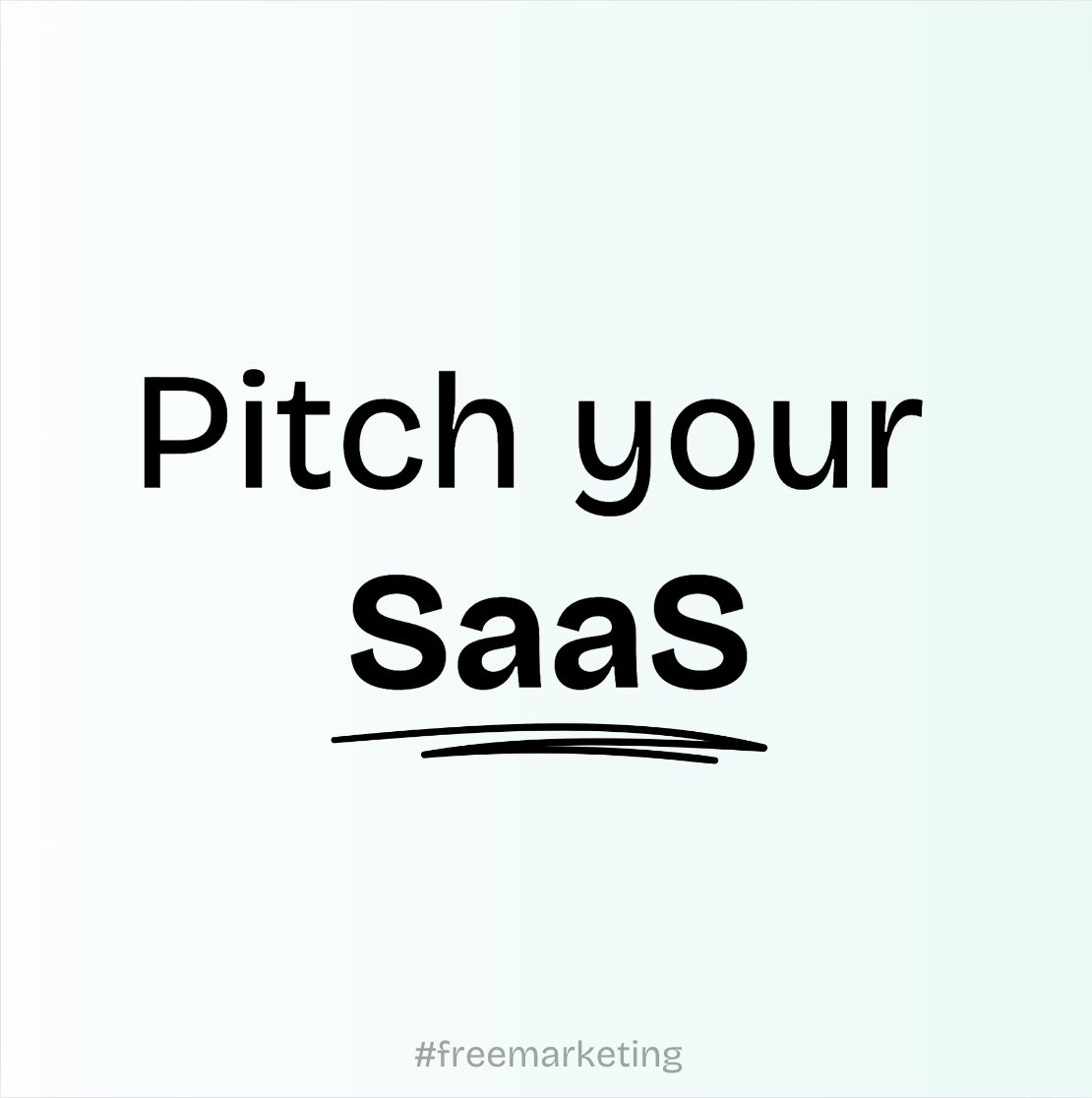 Pitch your SaaS 👇

- Name
- 1 Liner Pitch
- Target Audience 

Give your SaaS the visibility it deserves :)

#buildinpublic #indiehackers