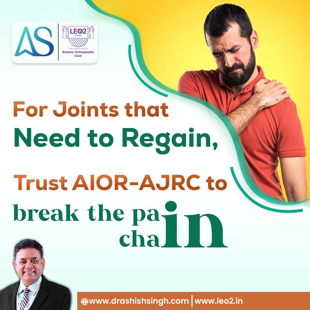Trust AJRC-AIOR to break the chain of joint pain and restore mobility. Our expertise ensures effective treatment, allowing your joints to regain strength and vitality, freeing you from discomfort. Book an Appointment with a World-Renowned Orthopedic Surgeon.