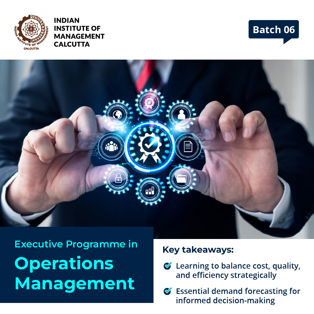 Transform Your Career with IIM Calcutta's Operations Management Programme Discover Your Potential, Apply Today! 🌟 Propel your career into the world of Operations Management with IIM Calcutta's Executive Programme! Apply now - bit.ly/3WmDLbi