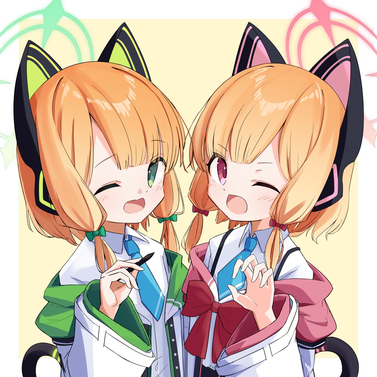 才羽ミドリ(ブルアカ) ,才羽モモイ(ブルアカ) 「#ブルアカメイドモモ