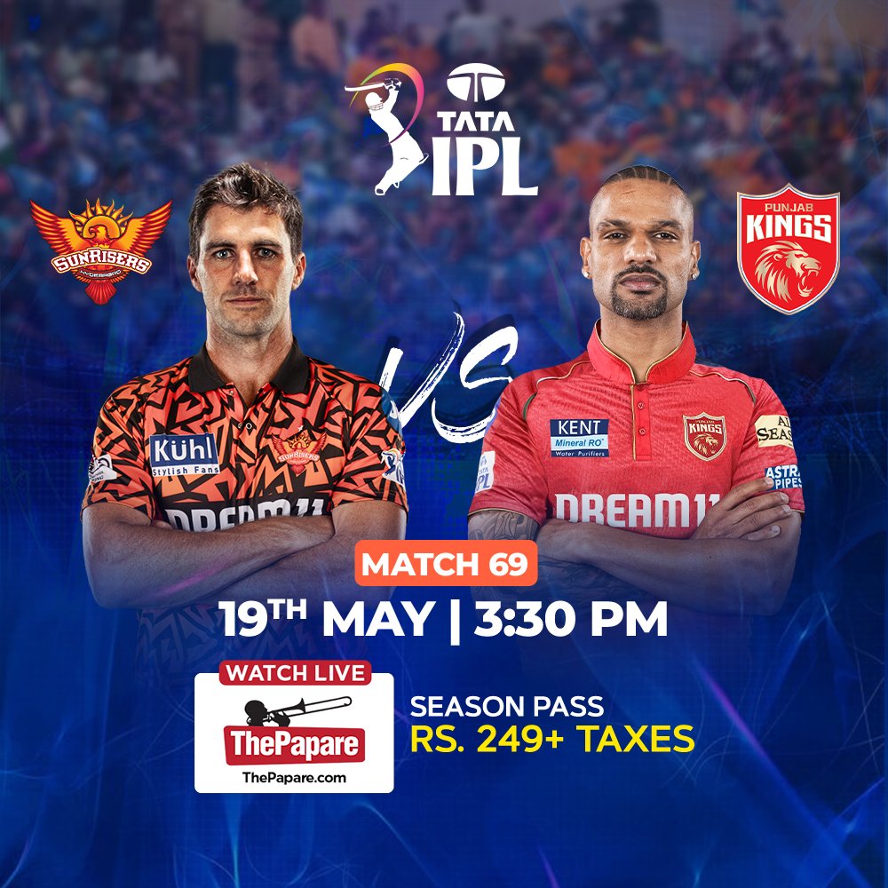 Sunrisers Hyderabad aims top-two finish as they battle against weakened Punjab Kings in Hyderabad. #IPL #SRHvPK #ThePapare Watch all the action of IPL 2024 LIVE on ThePapare.com.