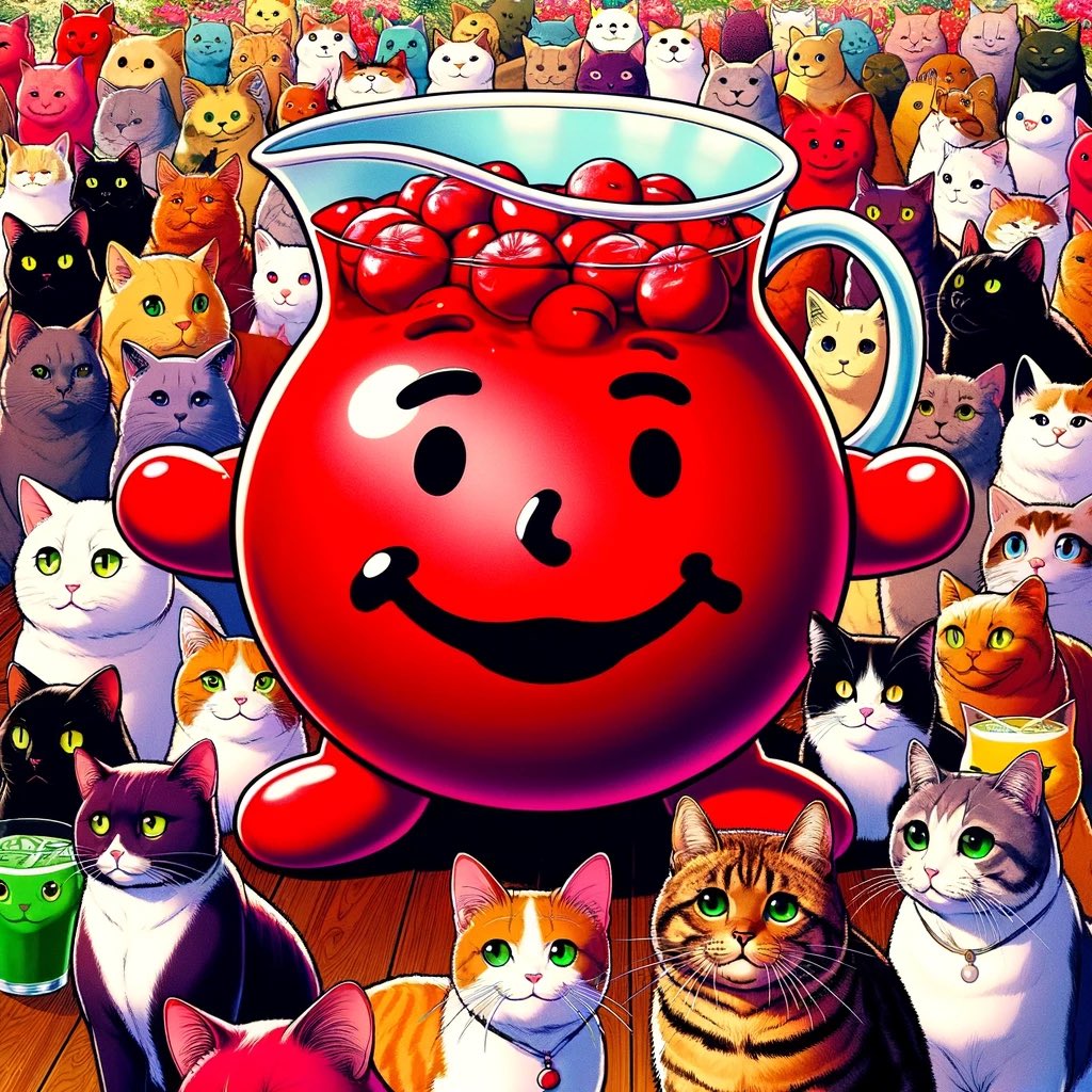 There's so many cats but there's only one Koolaid man @KoolAidManSol Buy $OHYEAH