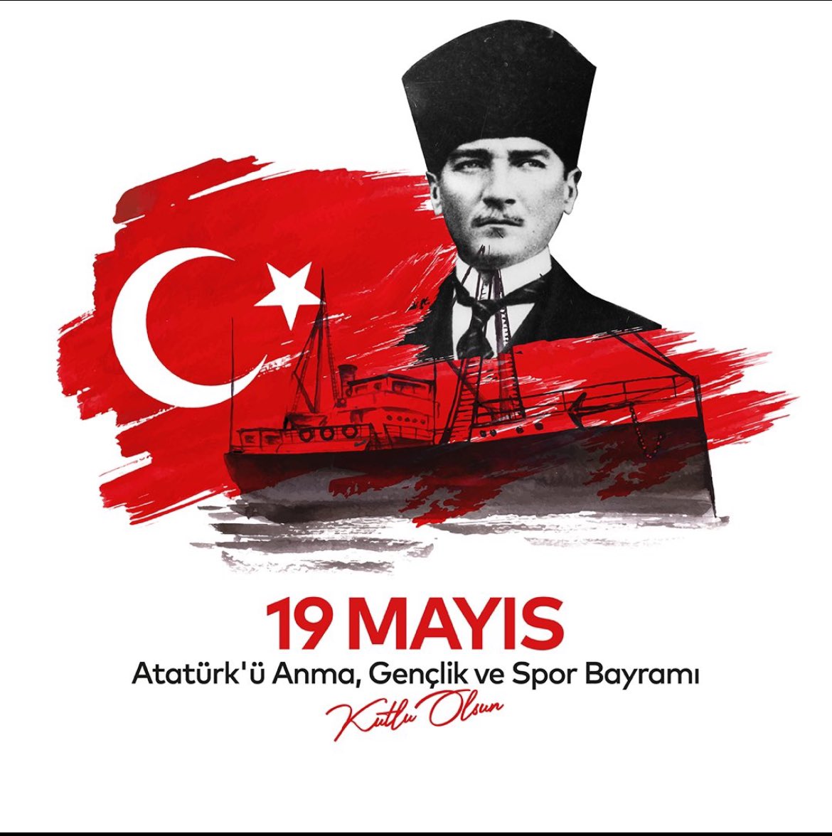🇹🇷19 Mayıs Atatürk’ü Anma, Gençlik ve Spor Bayramımızı kutluyor; bu günü gençlerimize armağan eden Ulu Önder Mustafa Kemal Atatürk başta olmak üzere, bağımsızlık ve özgürlük mücadelesi veren tüm gazi ve şehitlerimizi saygıyla, şükranla ve rahmetle anıyoruz.
#19Mayıs