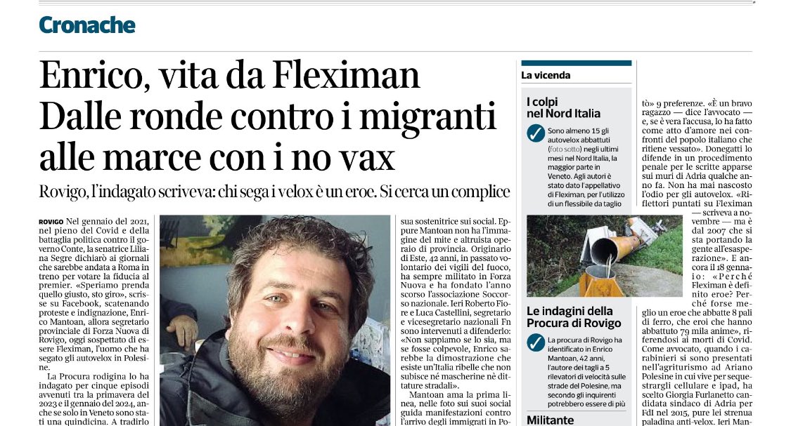 Lui e Chico Forti incarnano i valori della destra in effetti ⁦@Corriere⁩