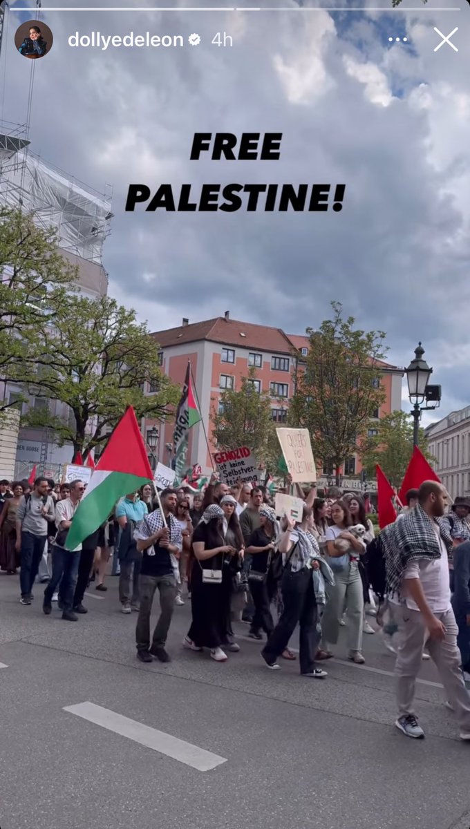 Dolly De Leon shows support for Palestine via Instagram stories. 🇵🇸