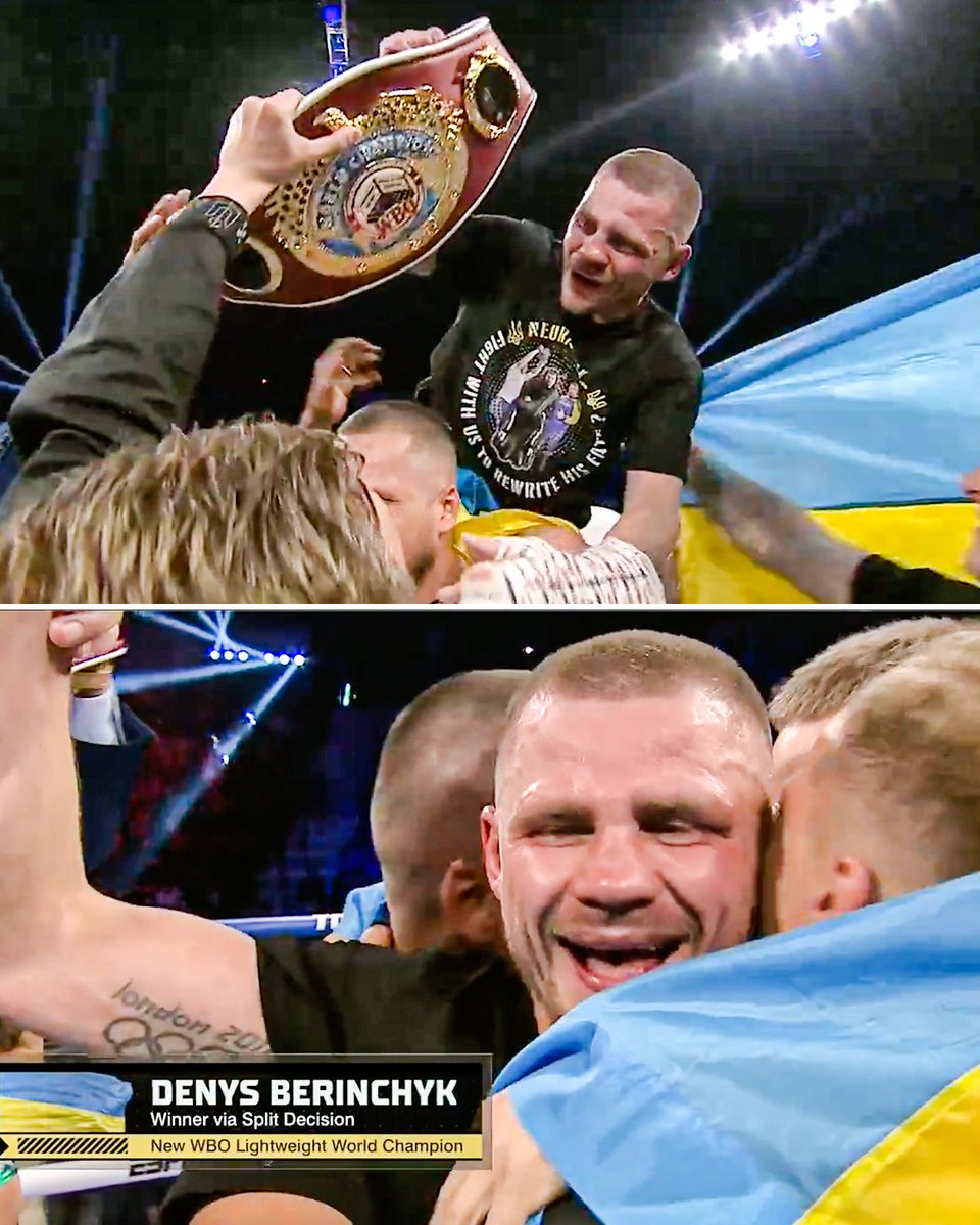 WHAT A DAY FOR UKRAINE 🇺🇦👏 Denys Berinchyk is the new WBO lightweight champion after defeating Emanuel Navarrete 🏆