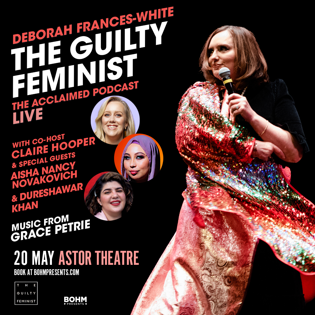 PERTH → The Guilty Feminist Live Podcast is coming to town tomorrow night! swiy.co/TGFPerth Co-hosted by the hilarious Claire Hooper the show will feature specials guests Aisha Nancy Novakovich founder of Modest Fashion Australia and artist Dureshawar Khan. Join Deborah