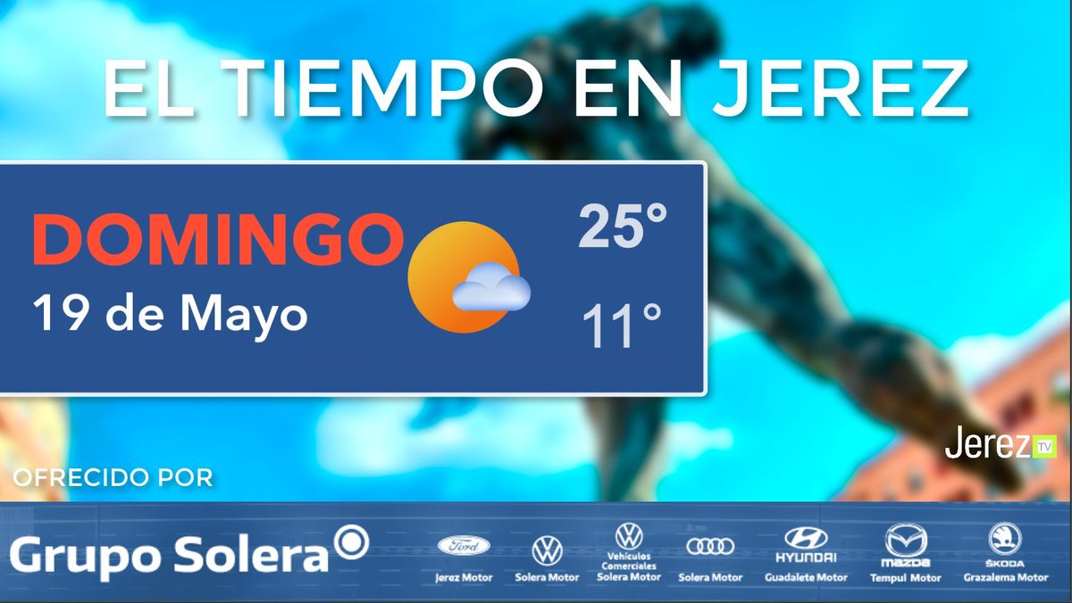 ⛅️ ¡Buenos días!!! Este domingo en Jerez tendremos: ➡️ El nuevo Volkswagen T-Roc que puedes encontrar en @soleramotorvw te ofrece el tiempo en Jerez 👉 Encuentra tu coche de ocasión en @buscatucoche_com #FelizSemana #eltiempo #JerezTV #JerezTelevisión #TROC #FelizDomingo