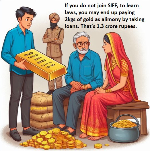 Men who join @RealSIFF early remain free from domestic violence, huge alimonies and police atrocities. Men who join before marriage, get the SIFF trainings to see the red flags clearly. SIFF is gurukul for men. Join it for free.