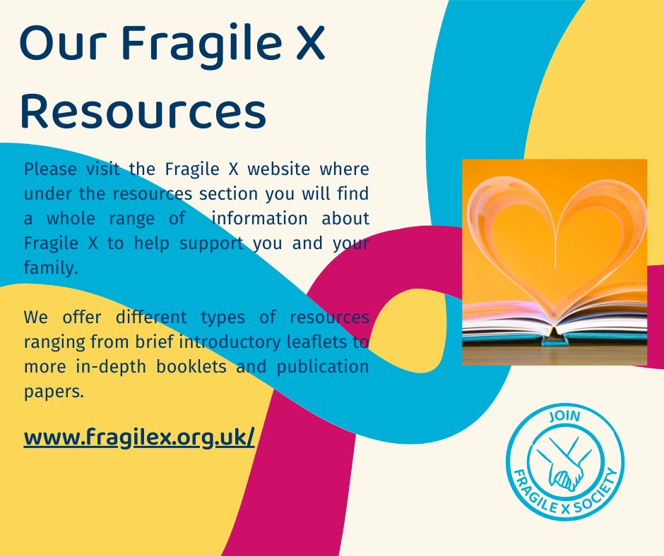 The Fragile X Society has produced a wide range of information and resources about Fragile X to support you and your family.   Please visit the website for more information.
ow.ly/rEks50RIg5T