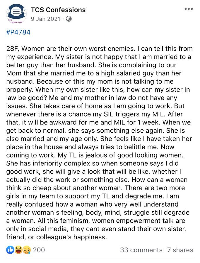 The so called feminsim doesn't help these kind people.. So they started targeting the opposite gender with false cases, false accusations, and what not. They can go low as they want
@realsiff
 
#falsecases
#genderbiaslaws
#mentoosuffer 
#feminismiscancer