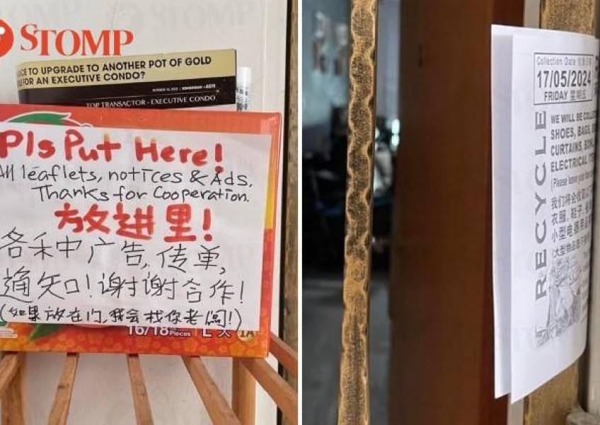 'Irresponsible act': Bedok resident frustrated after box he made to contain flyers not used bit.ly/3wEKWBm