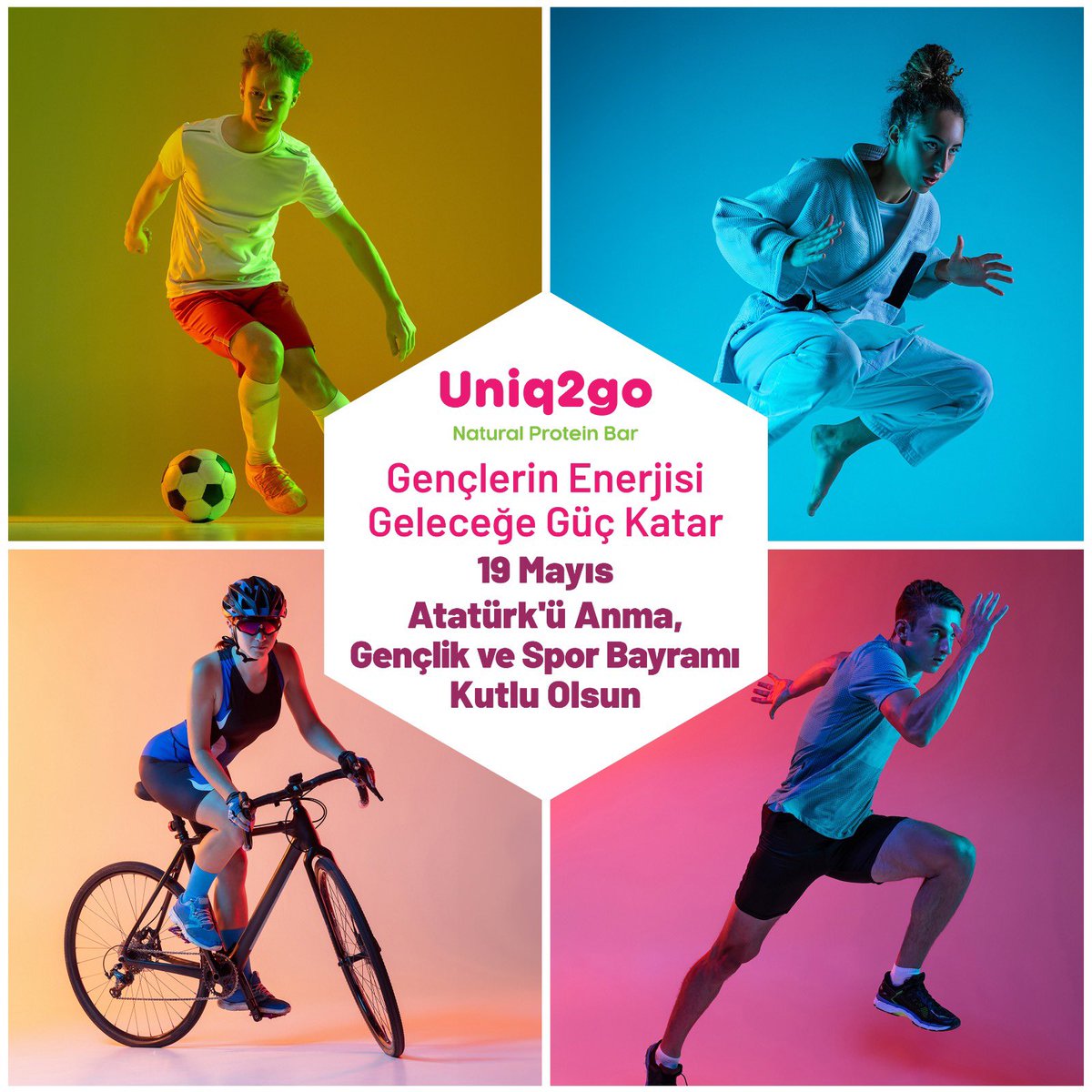 Sporla büyüyen sağlıklı gençler, geleceğimizin teminatıdır. 19 Mayıs Atatürk'ü Anma, Gençlik ve Spor Bayramı kutlu olsun.