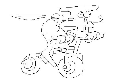 My drawing of the noise on a sports bike 