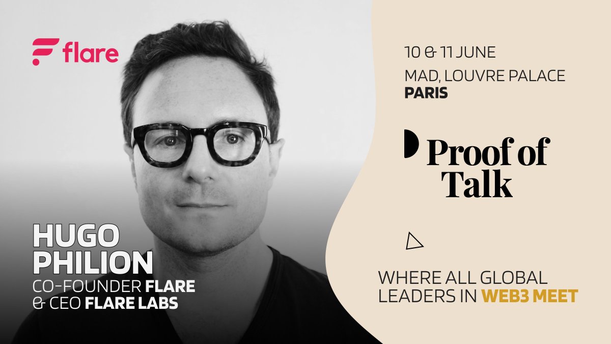 Flare is excited to be at @proofoftalk 2024 in Paris 🌞

Looking forward to connecting with fellow speakers, builders, and the vibrant Web3 community.

See you there? 👋

June 10-11. Detailed schedule coming: proofoftalk.io