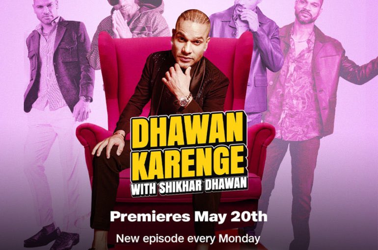 thbotstory's tweet photo. Cricketer Shikhar Dhawan dons new avatar for his chat show ‘Dhawan Karenge’ @SDhawan25  #punjabkings 

https://t.co/i3avo7qKcy https://t.co/Aqs8n0APAI