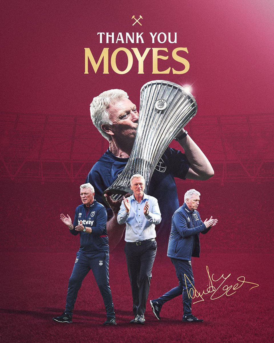 Today, one of the greatest managers in the history of our Club will take charge for the final time. 

Thank you, David Moyes ⚒️