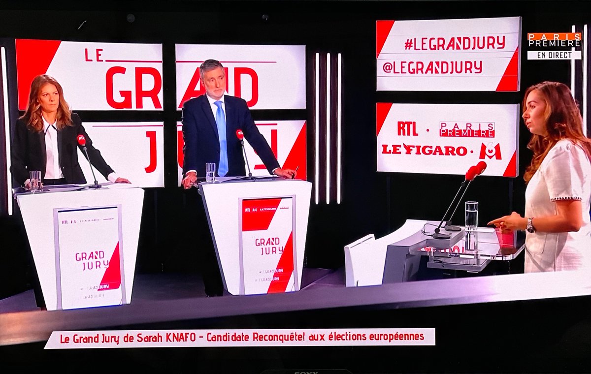 Franchement la révélation est à nouveau confirmée:
S. Knafo est concise et brillante!
Son argumentation est simple, logique mais incisive!
Avec elle, toutes nos propositions seront bien établies au parlement!
#LeGrandJury
#SarahKnafo
#AvecMarion9Juin 
#VotezMarionLaFranceFière